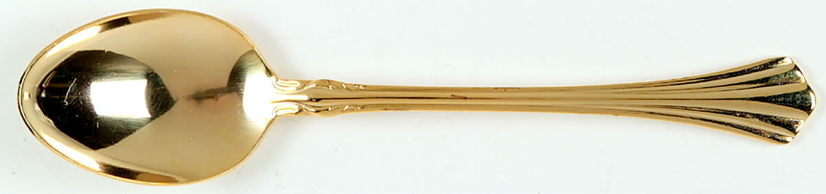 Classic Plume Gold (Electroplate, 1988) Teaspoon by Towle Silver-1
