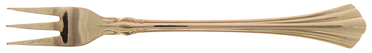Classic Plume Gold (Electroplate, 1988) Cocktail/Seafood Fork by Towle Silver-1