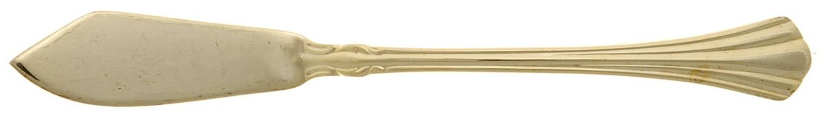 Classic Plume Gold (Electroplate, 1988) Flat Handle Master Butter Knife by Towle Silver-1