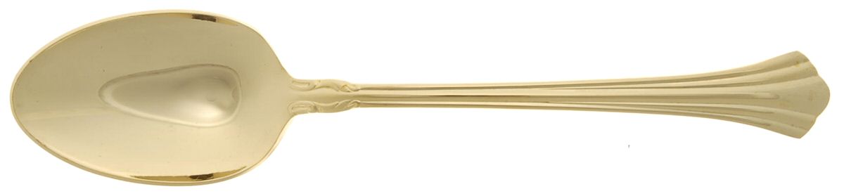 Classic Plume Gold (Electroplate, 1988) Tablespoon (Serving Spoon) by Towle Silver-1