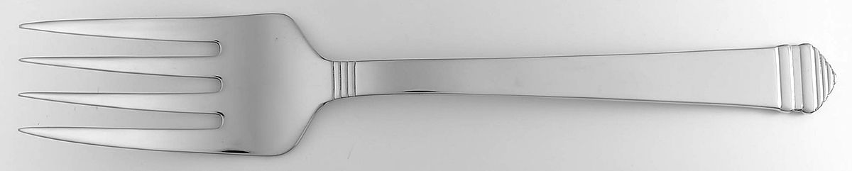 Colonnade (Stainless) Large Solid Cold Meat Serving Fork by Towle Silver-1