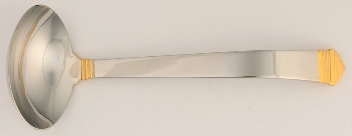 Colonnade-Gold Accent (Stainless) Solid Gravy Ladle by Towle Silver-1