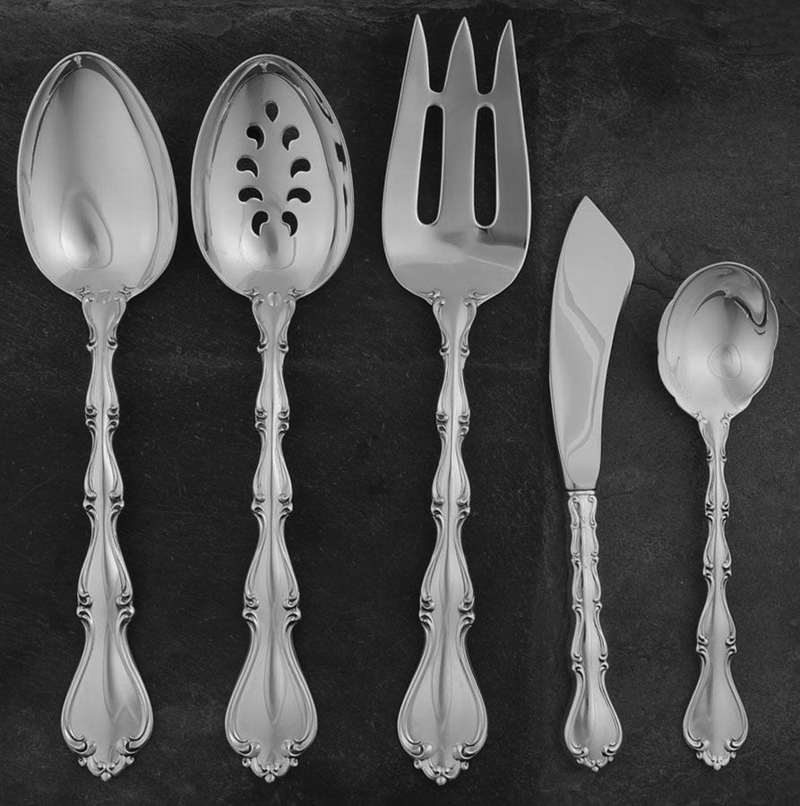 Country Manor (Sterling, 1966) 5 Piece Hostess Set by Towle Silver-1