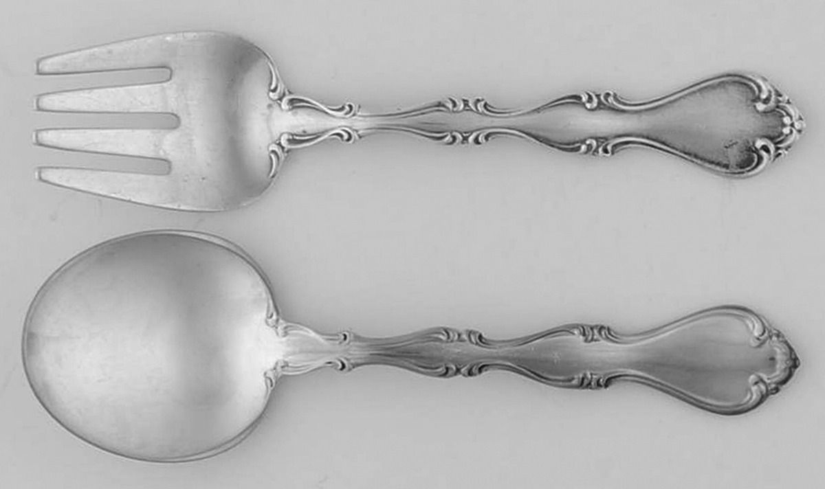 Country Manor (Sterling, 1966) 2 Pc Baby Set (BF, BS) by Towle Silver-1