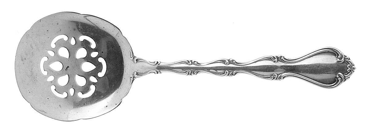 Country Manor (Sterling, 1966) Solid Bon Bon Spoon with Pierced Bowl by Towle Silver-1