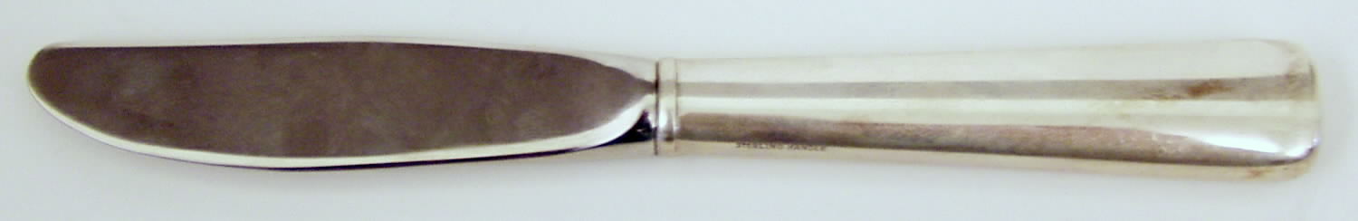 Compton (Sterling, 1950) Modern Hollow Butter Spreader (Stainless) by Towle Silver-1