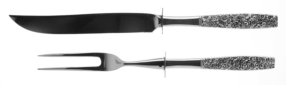 Contessina (Sterling, 1965) Small Stainless Blade 2-Piece Steak Carving Set by Towle Silver-1