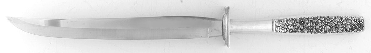 Contessina (Sterling, 1965) Large Stainless Blade Roast Carving Knife by Towle Silver-1