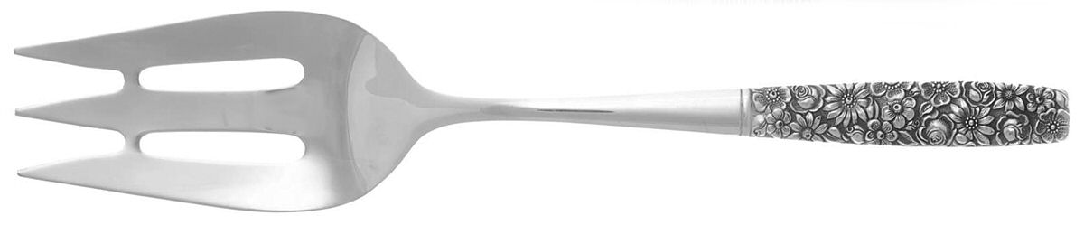 Contessina (Sterling, 1965) Large Solid Cold Meat Serving Fork by Towle Silver-1