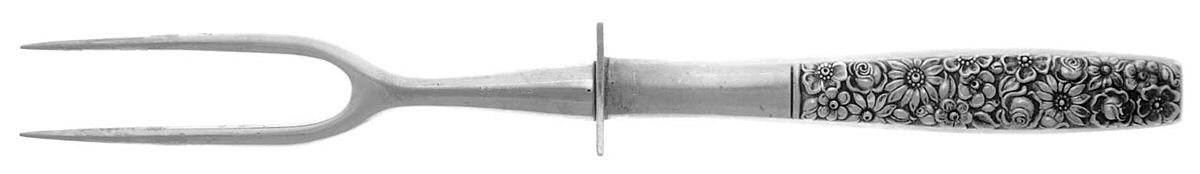Contessina (Sterling, 1965) Small Steak Carving Fork with Stainless Prongs by Towle Silver-1
