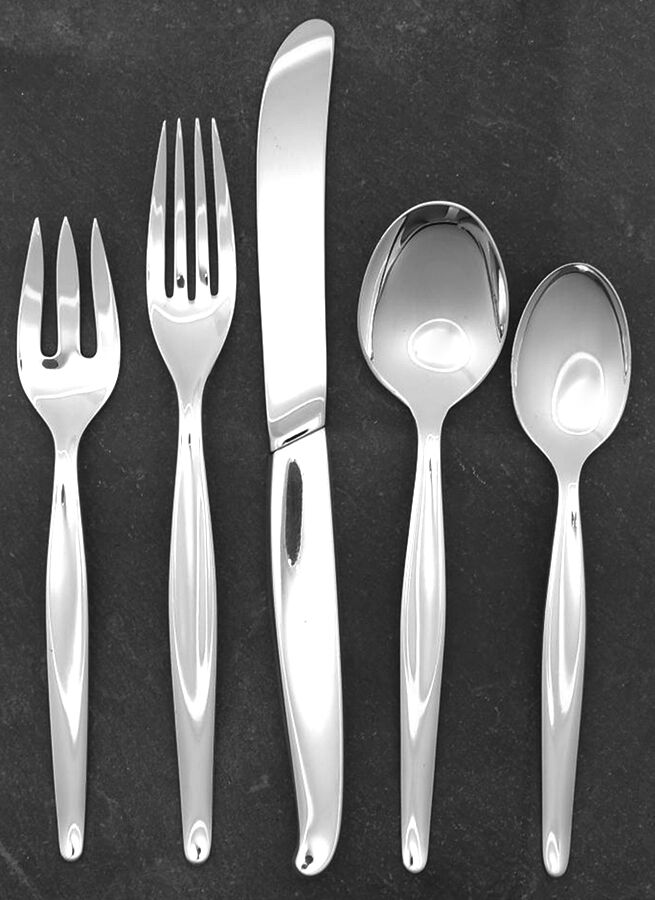 Contour (Sterling, 1950) 40 Piece Estate Set by Towle Silver-1