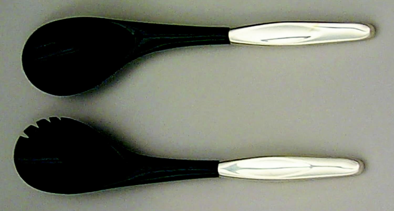 Contour (Sterling, 1950) Plastic Bowl 2-Piece Salad Set by Towle Silver-1
