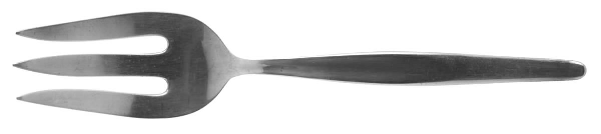Contour (Sterling, 1950) Large Solid Cold Meat Serving Fork by Towle Silver-1