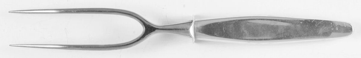 Contour (Sterling, 1950) Large Stainless-Prong Roast Carving Fork by Towle Silver-1