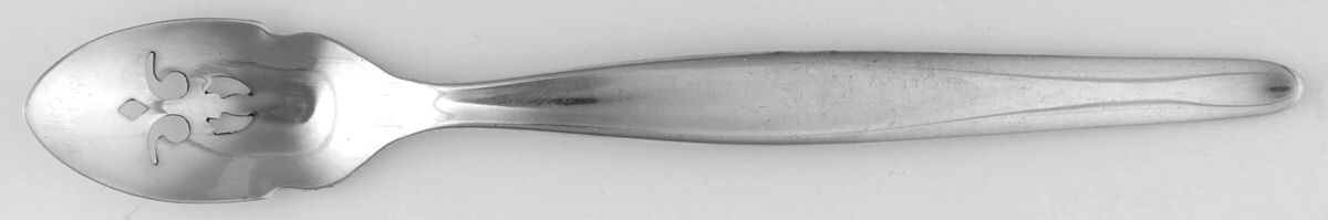 Contour (Sterling, 1950) Short Handled Olive Spoon with Pierced Bowl by Towle Silver-1