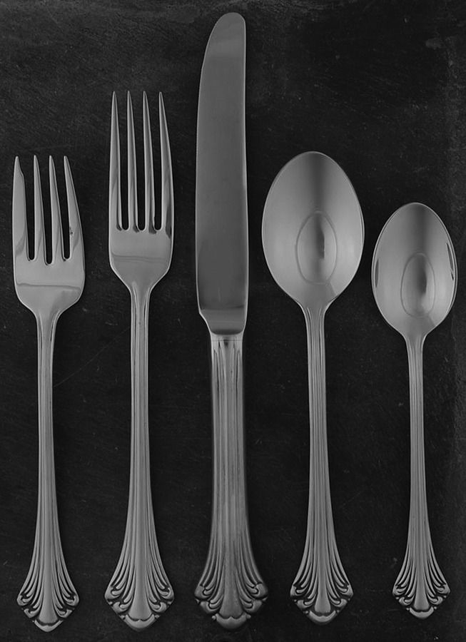 Colonial Plume (Stainless) 5 Piece Place Setting by Towle Silver-1