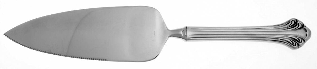 Colonial Plume (Stainless) Pie Server with Serrated Stainless Blade HC by Towle Silver-1