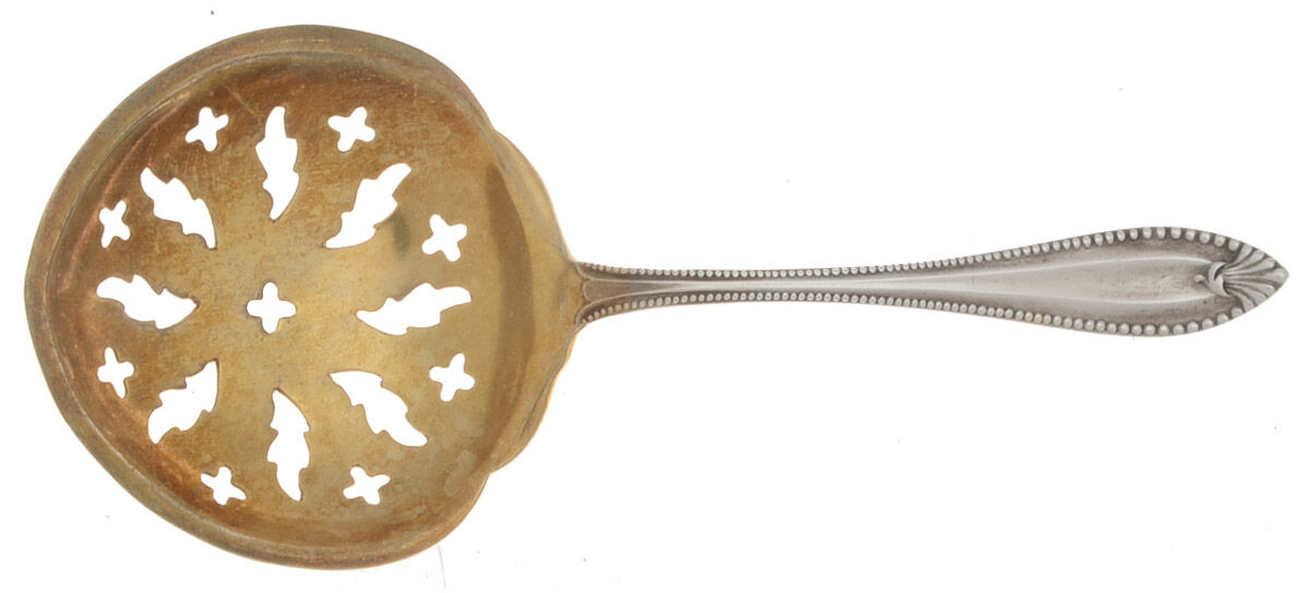 Cordova (Sterling, 1902, No Monograms) Pierced Almond Spoon by Towle Silver-1