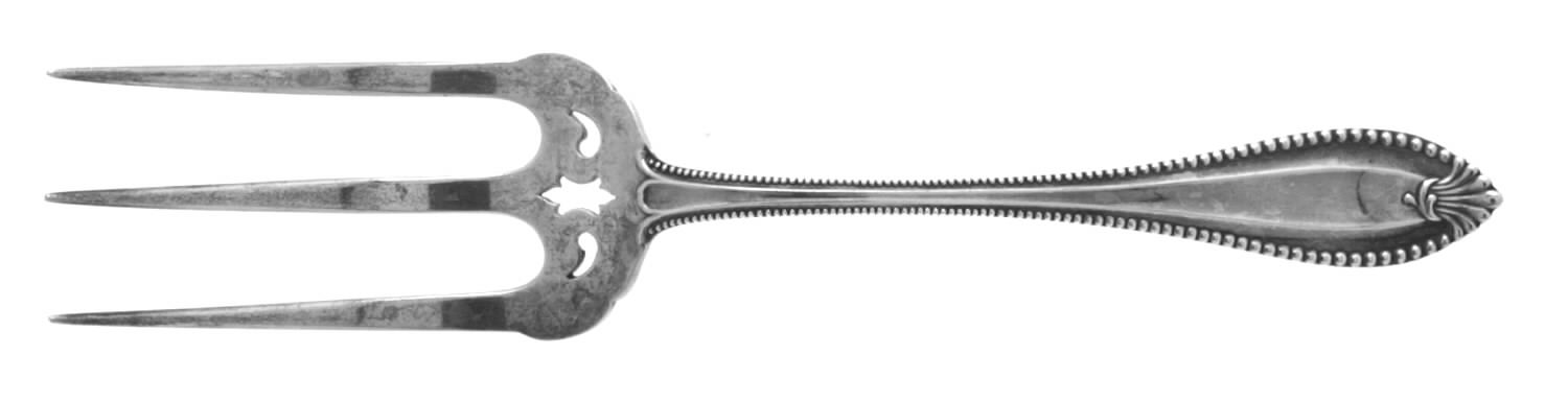 Cordova (Sterling, 1902, No Monograms) Solid Spinach Serving Fork by Towle Silver-1