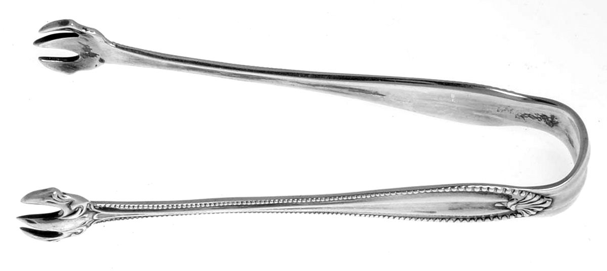 Cordova (Sterling, 1902, No Monograms) Bon Bon Tongs by Towle Silver-1