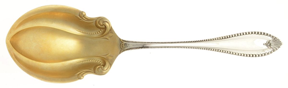 Cordova (Sterling, 1902, No Monograms) Large Solid Berry/Casserole Spoon by Towle Silver-1