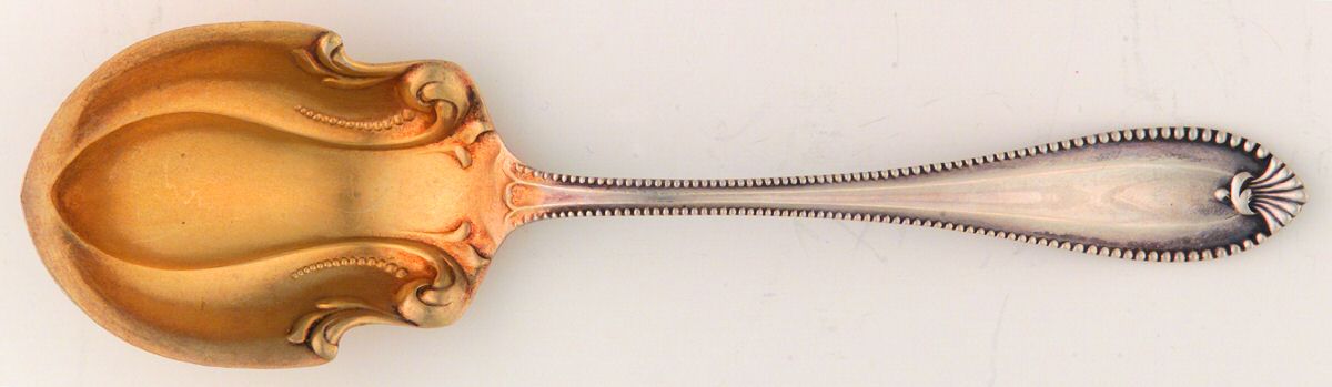 Cordova (Sterling, 1902, No Monograms) Sugar Shell Spoon by Towle Silver-1