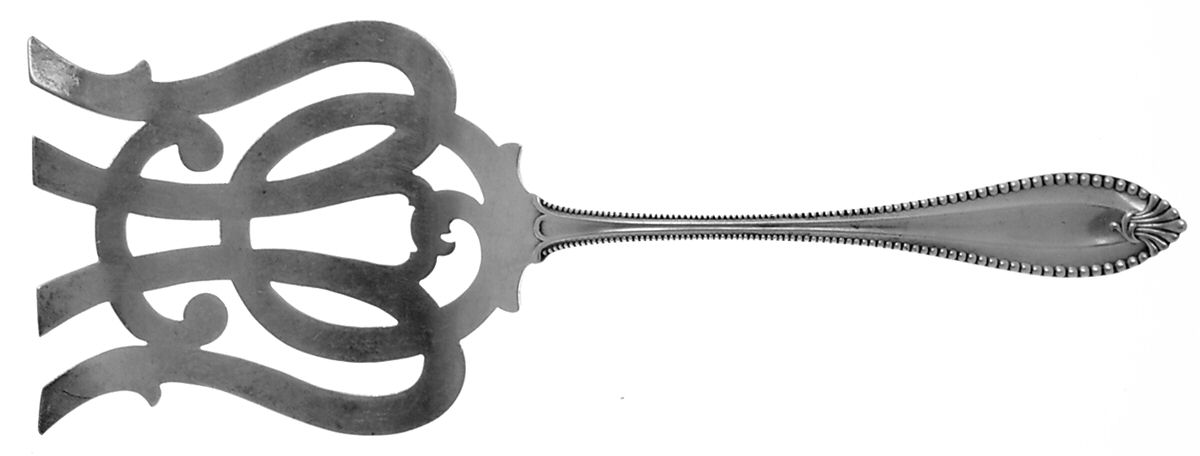Cordova (Sterling, 1902, No Monograms) Large Solid Asparagus Serving Fork by Towle Silver-1