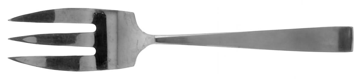 Cora (Stainless) Small Solid Cold Meat Serving Fork by Towle Silver-1