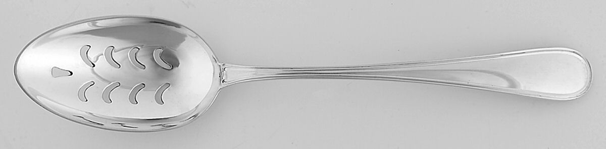 Colonial Thread (Sterling, 1950) Pierced Tablespoon (Serving Spoon) by Towle Silver-1