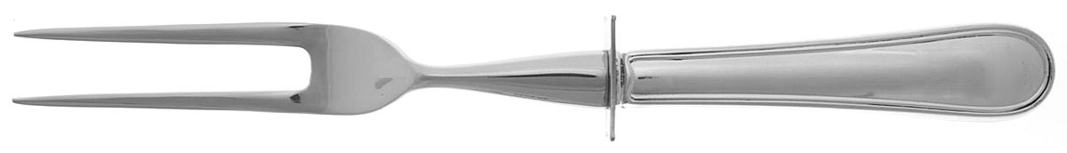 Colonial Thread (Sterling, 1950) Small Steak Carving Fork with Stainless Prongs by Towle Silver-1