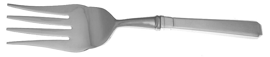 Craftsman (Sterling, 1932) Cold Meat Fork Large, Stainless Tines HC by Towle Silver-1