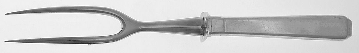 Craftsman (Sterling, 1932) Small Carving Fork Stainless Prong W/Sterling Guar by Towle Silver-1