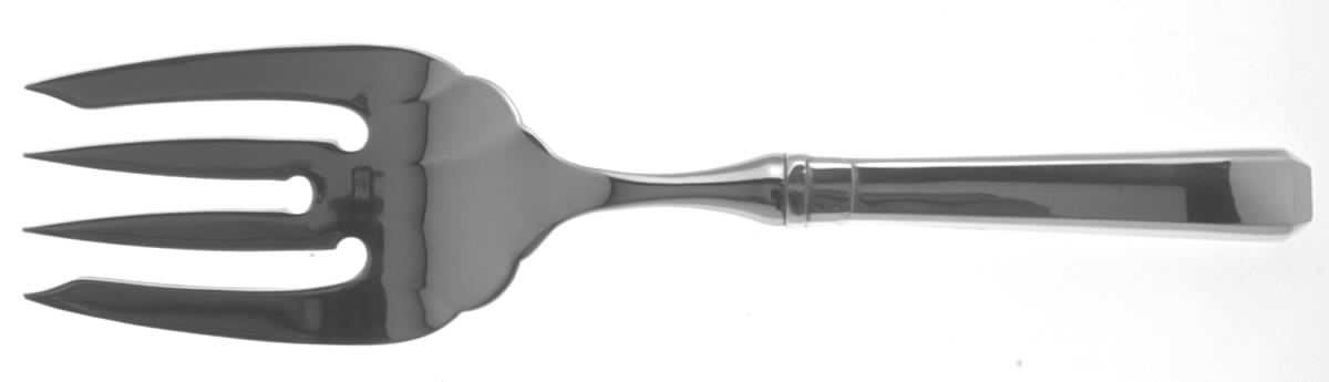 Craftsman (Sterling, 1932) Large Stainless-Tine Cold Meat Serving Fork by Towle Silver-1
