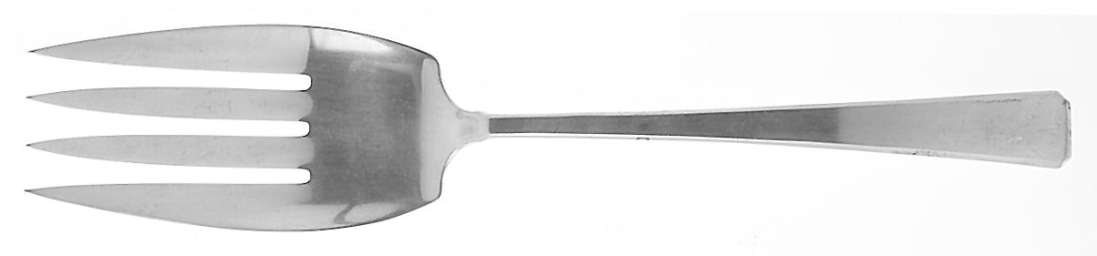 Craftsman (Sterling, 1932) Large Solid Cold Meat Serving Fork by Towle Silver-1