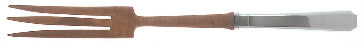 Craftsman (Sterling, 1932) Salad Serving Fork with Wooden Prongs by Towle Silver-1