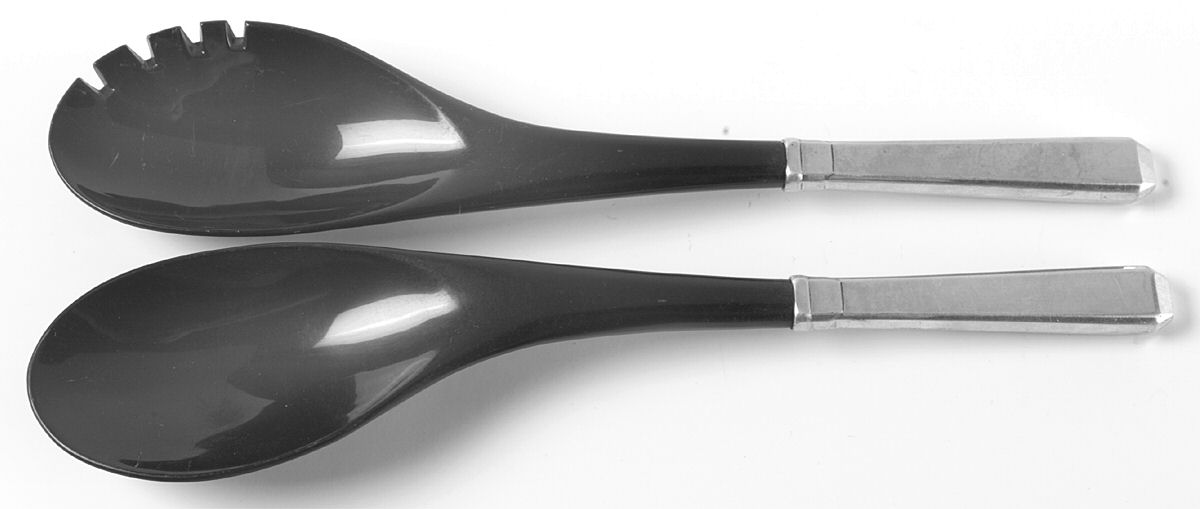 Craftsman (Sterling, 1932) Plastic Bowl 2-Piece Salad Set by Towle Silver-1