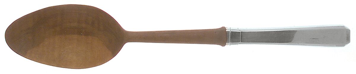 Craftsman (Sterling, 1932) Salad Serving Spoon with Wooden Bowl by Towle Silver-1
