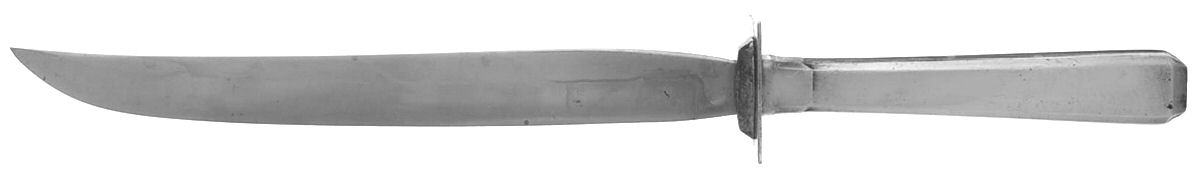 Craftsman (Sterling, 1932) Large Carving/Roast Knife StnlBl w/Sterling Guard by Towle Silver-1