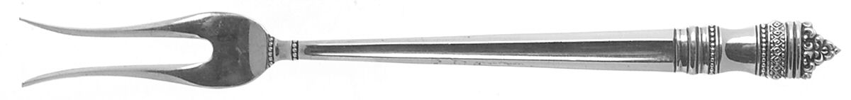 Danish Baroque (Sterling, 1970) Short Handle Pickle/Olive Fork by Towle Silver-1