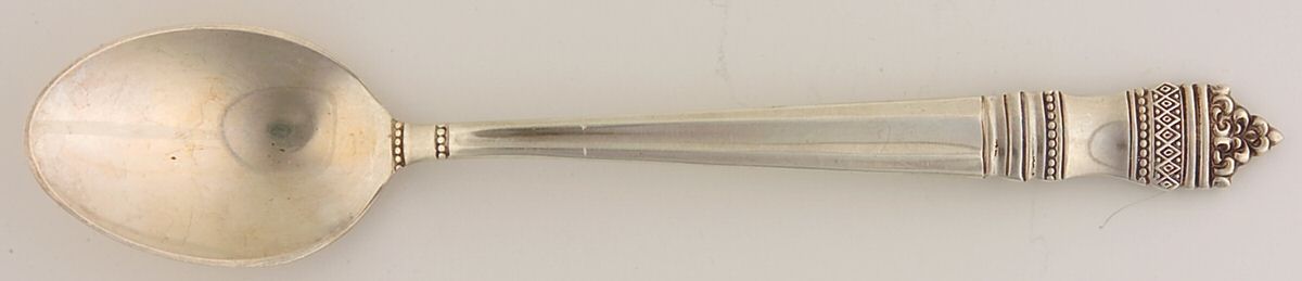 Danish Baroque (Sterling, 1970) Five O'Clock Teaspoon by Towle Silver-1
