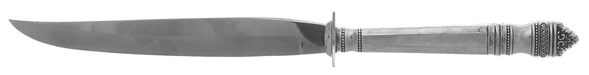 Danish Baroque (Sterling, 1970) Small Carving Knife W/Sterling Guard by Towle Silver-1