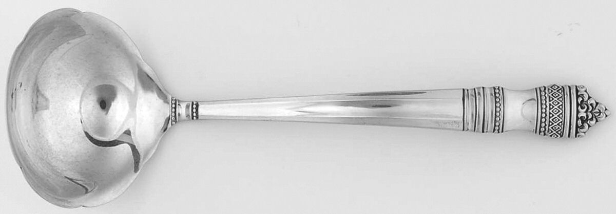 Danish Baroque (Sterling, 1970) Solid Piece Cream Ladle by Towle Silver-1