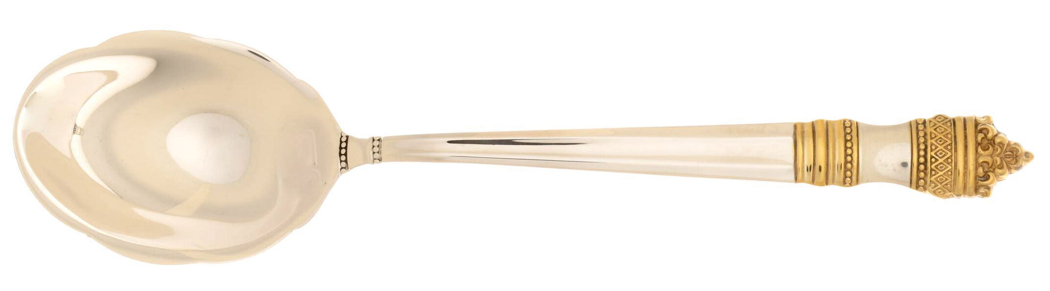 Danish Baroque Gold (Sterling, 1974) Sugar Spoon by Towle Silver-1