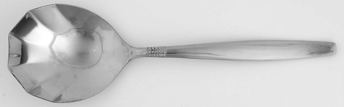 Danish Pearl (Stainless) Solid Shell Casserole Spoon by Towle Silver-1