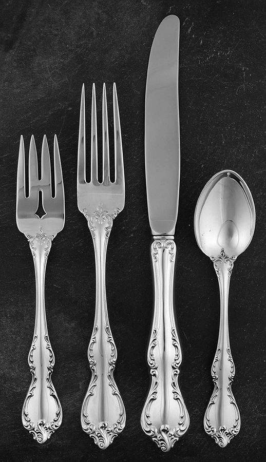 Debussy (Sterling, 1959) 4 Piece Dinner Size Setting by Towle Silver-1