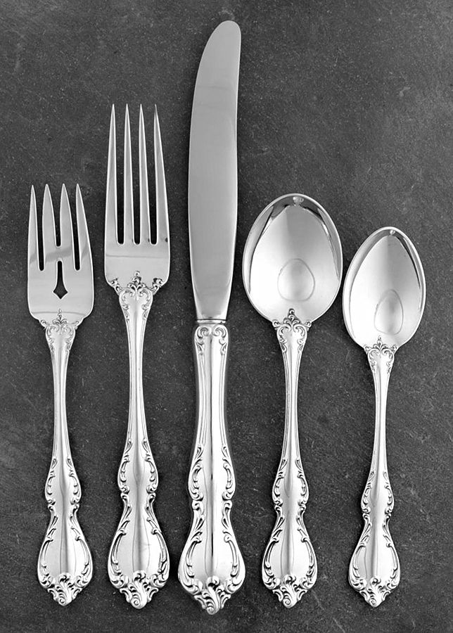 Debussy (Sterling, 1959) 5 Piece Dinner Size Setting by Towle Silver-1