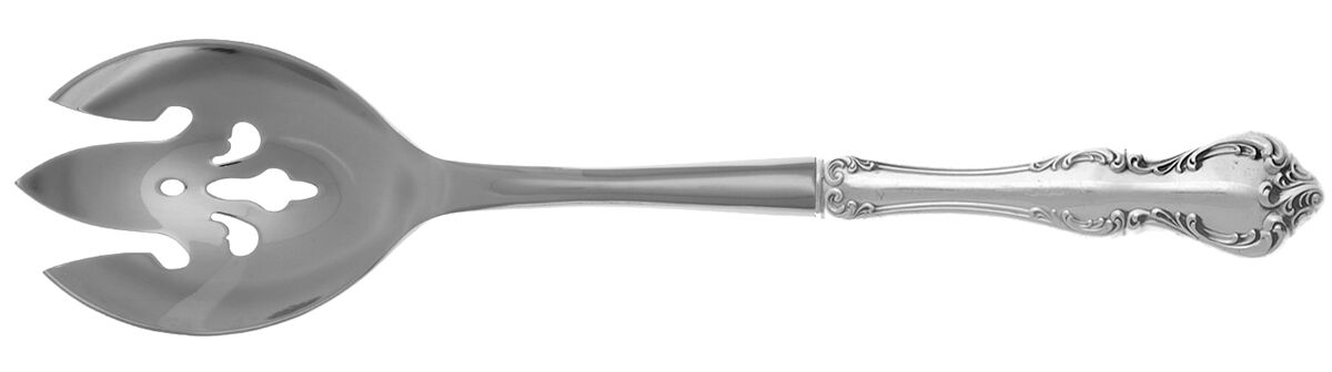 Debussy (Sterling, 1959) Salad Serving Fork with Stainless Prongs HC by Towle Silver-1