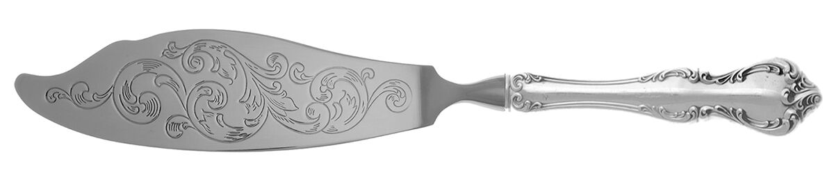 Debussy (Sterling, 1959) Fish Serving Knife with Stainless Blade HC by Towle Silver-1