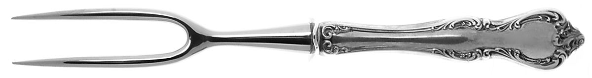 Debussy (Sterling, 1959) Small Steak Carving Fork with Stainless Prongs by Towle Silver-1