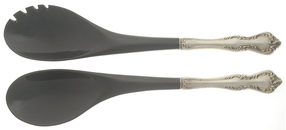 Debussy (Sterling, 1959) Plastic Bowl 2-Piece Salad Set by Towle Silver-1